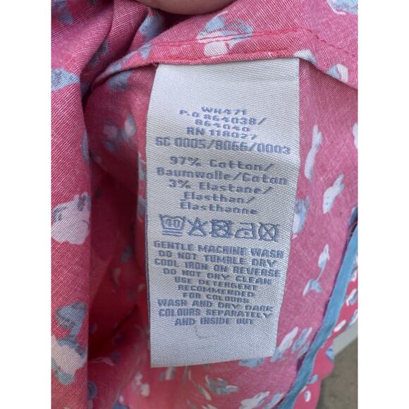 Boden Pink Floral Collared Riviera Button Down Shirt Dress Garden Party Sz 10P - Picture 8 of 10